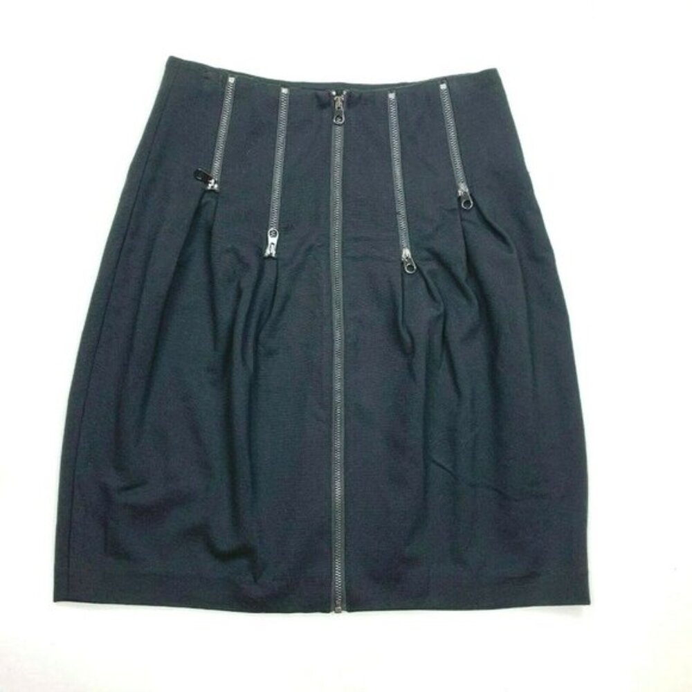 Ted Baker London‎ Black Front Zip Skirt Stretch